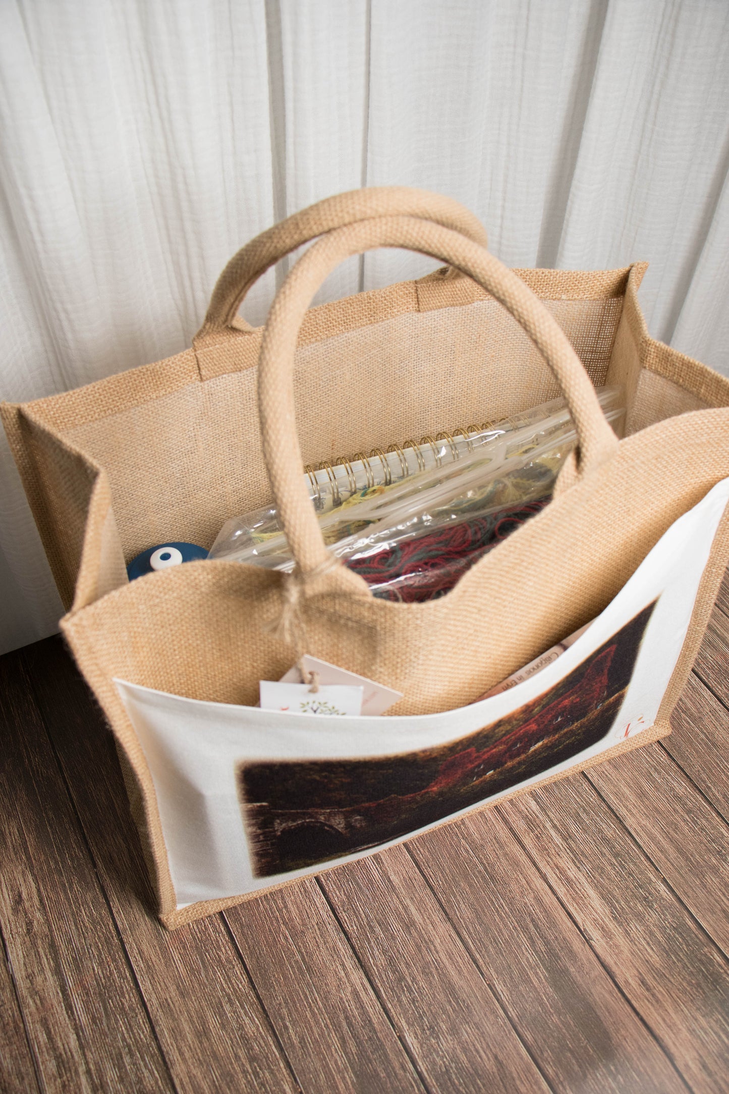 Llanwrst jute tote bag