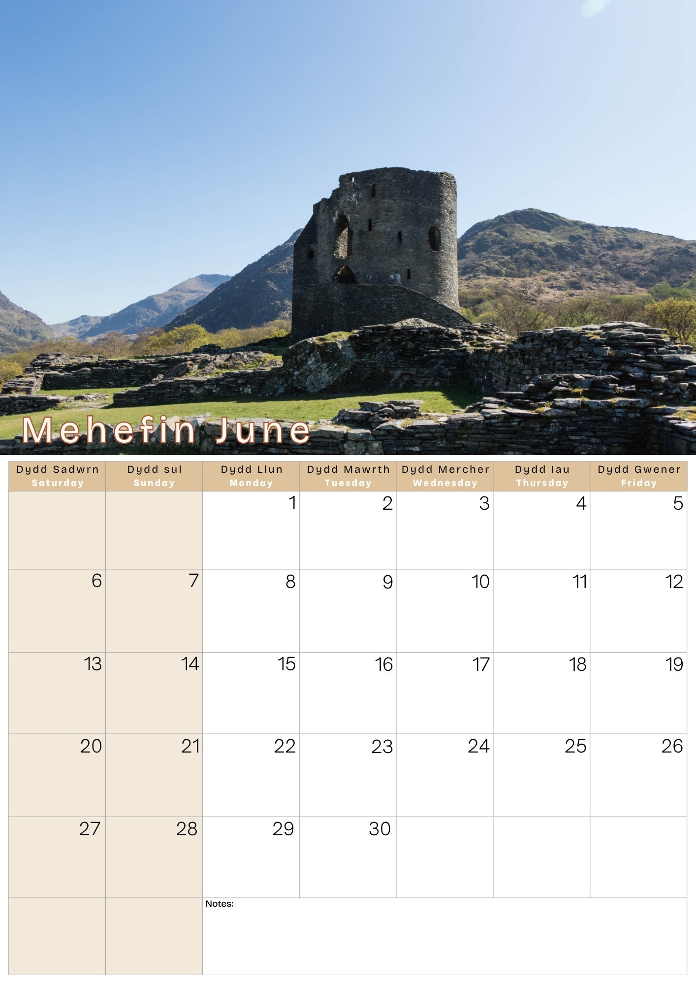 A4 Calendar
