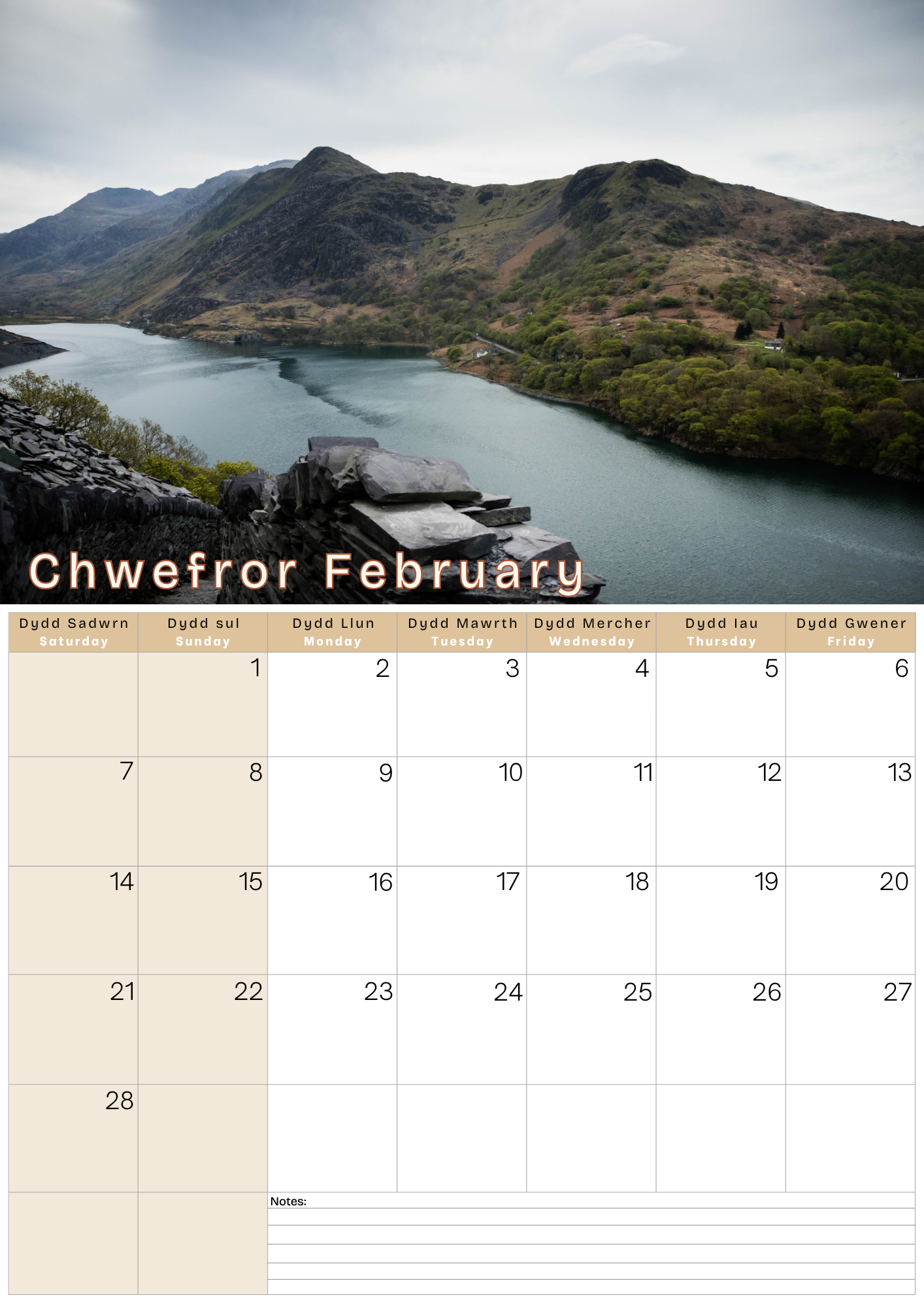 A3 Calendar