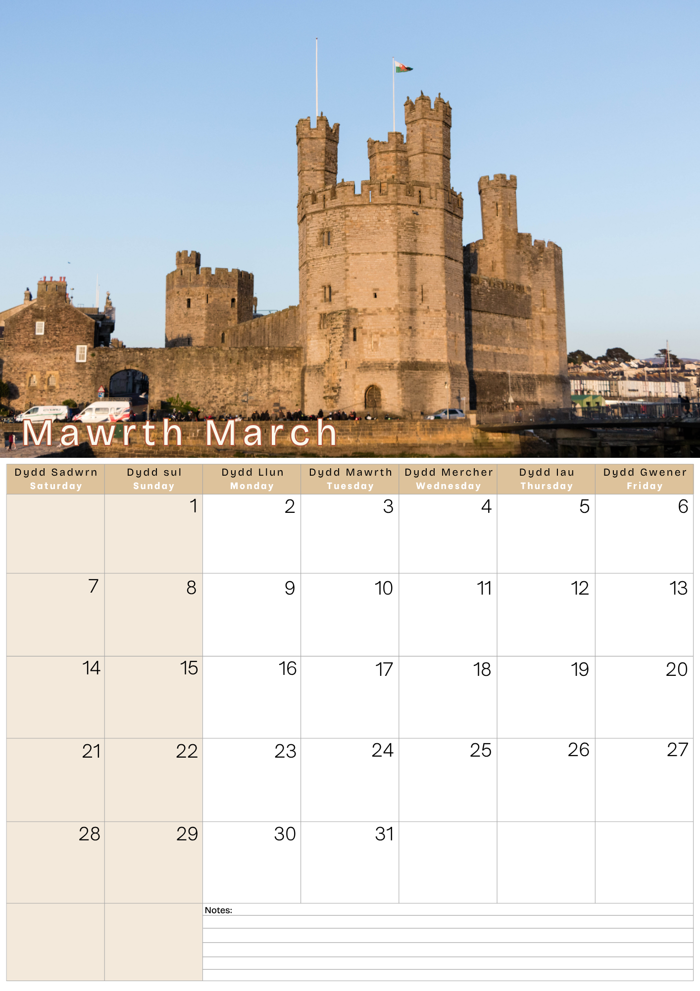 A3 Calendar