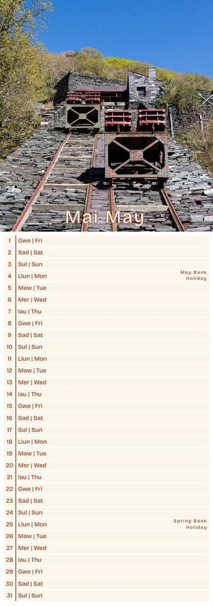 Llanberis Slim Calendar