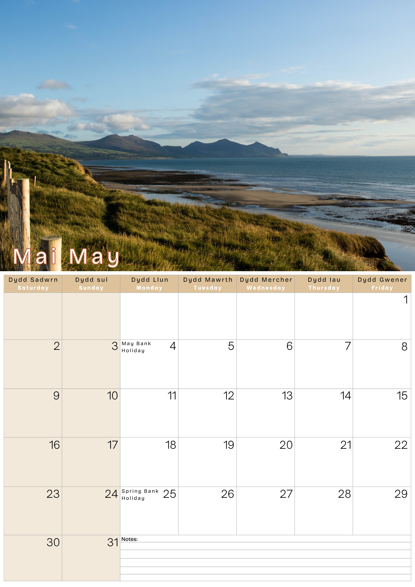 A3 Calendar