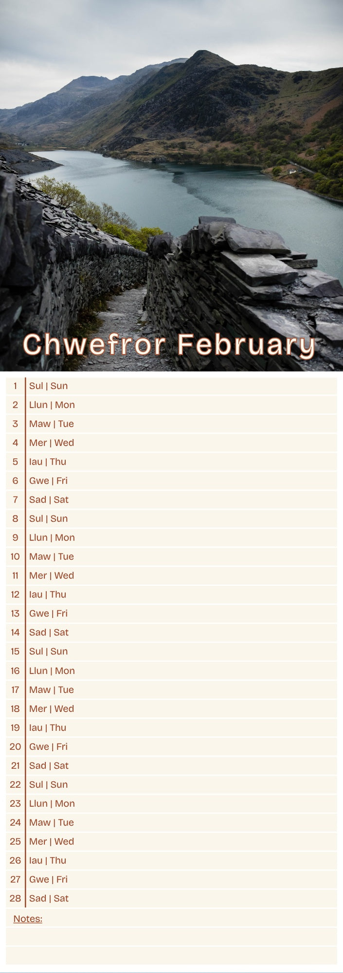 Slim Calendar