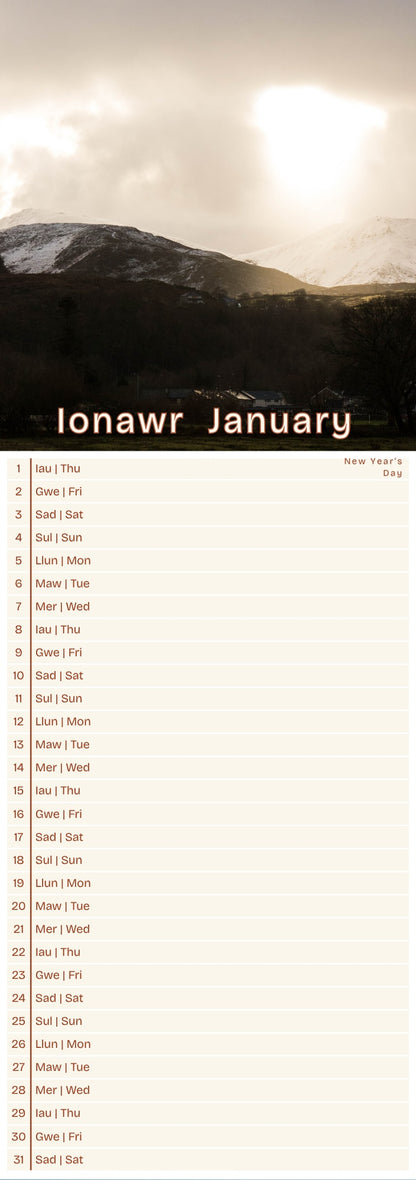 Llanberis Slim Calendar