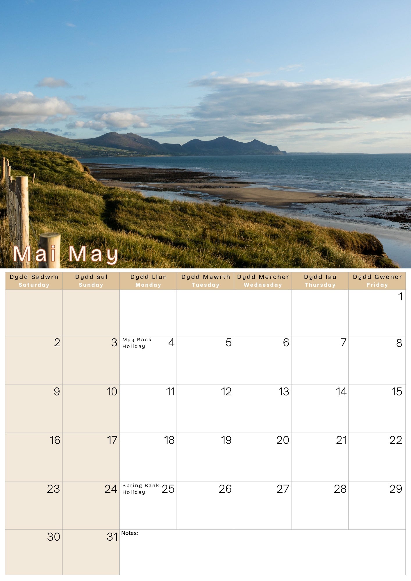A4 Calendar