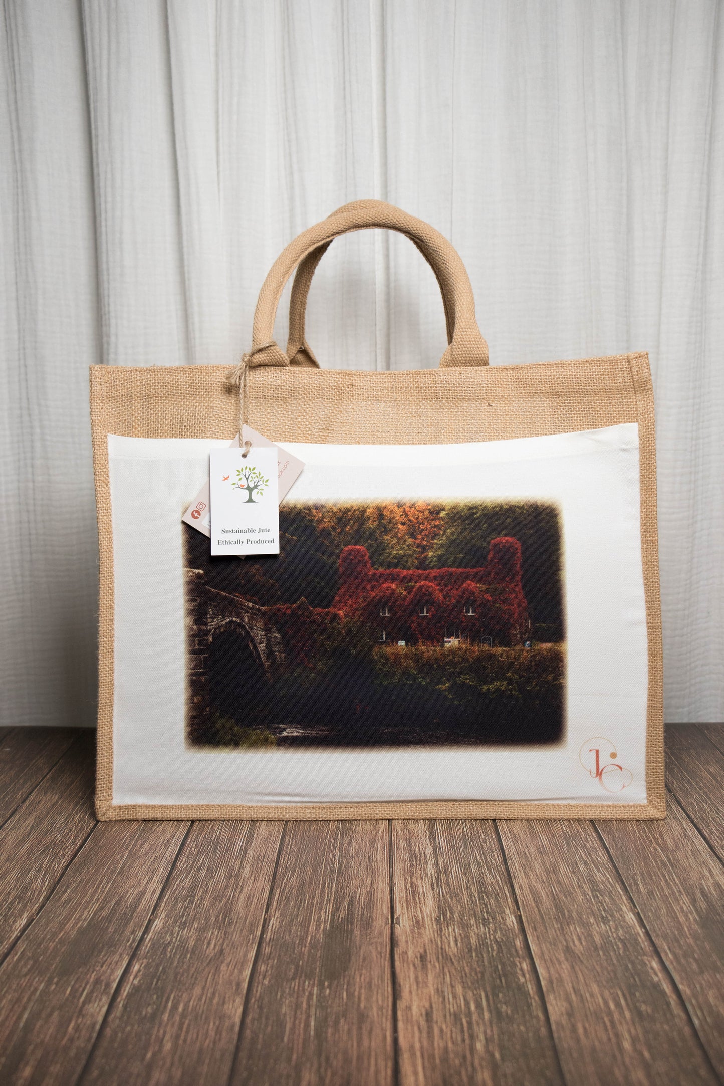 Llanwrst jute tote bag