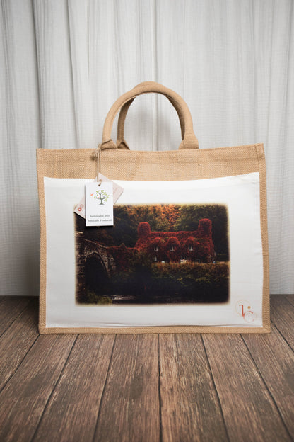 Llanwrst jute tote bag