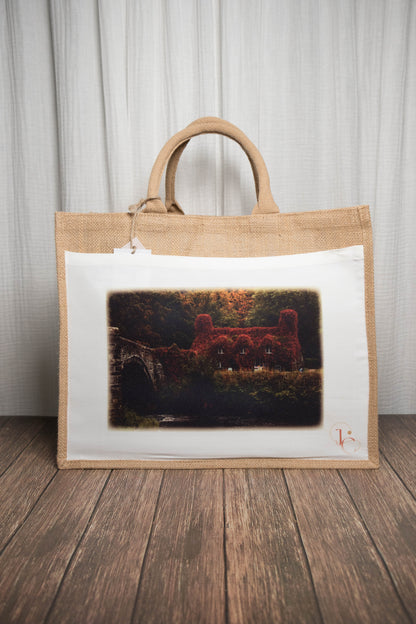 Llanwrst jute tote bag