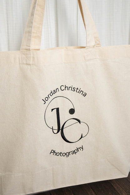 Embroidered tote bag