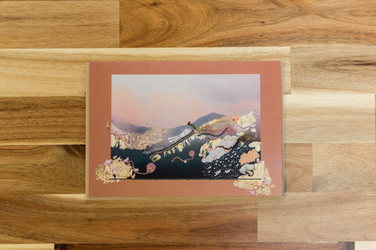 Golden Pink greeting card