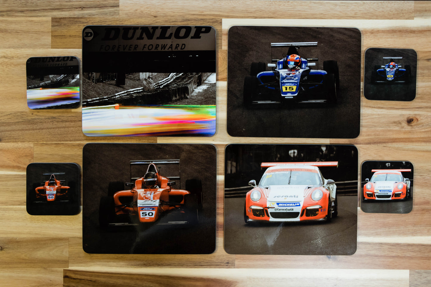 Motor Sport Placemats and coasters set